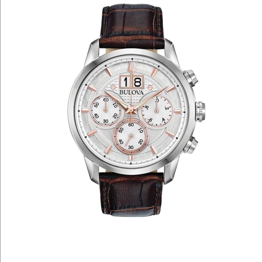 Bulova men’s leather